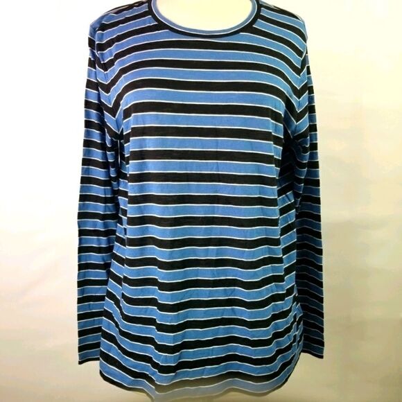 Michael Kors Long Sleeve Striped Top. Size M - Picture 1 of 10